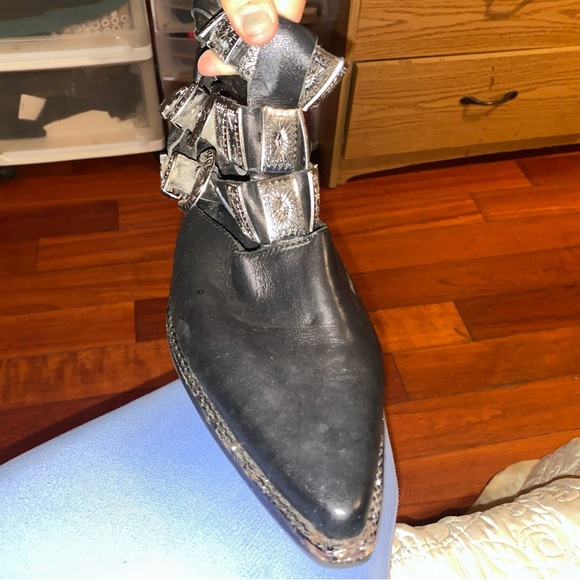 COPY - Jeffrey Campbell & Free People Ace Western Black  Boots size 9 - Picture 9 of 9